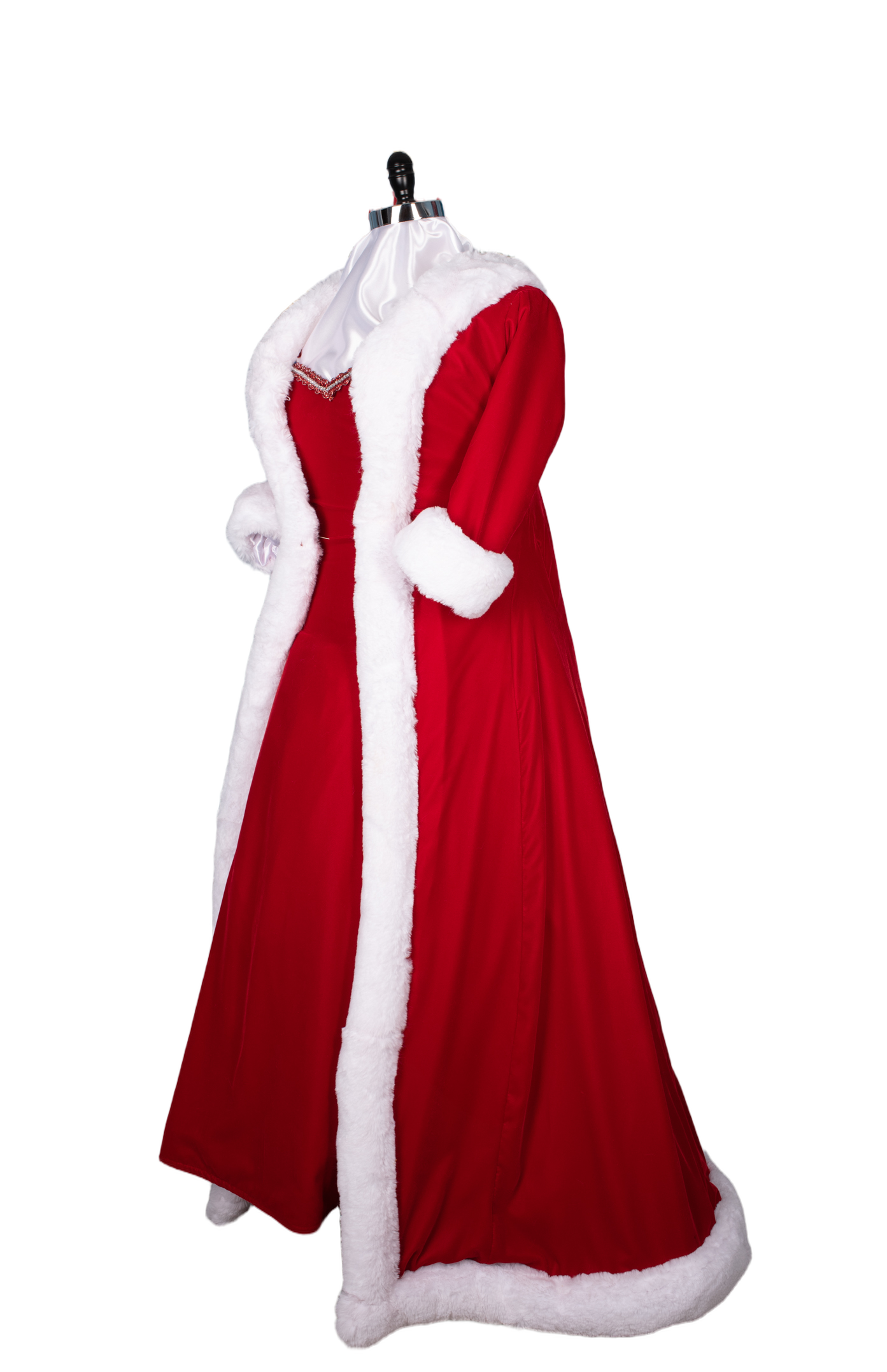 White Christmas Mrs Claus Gown Velvet Dress