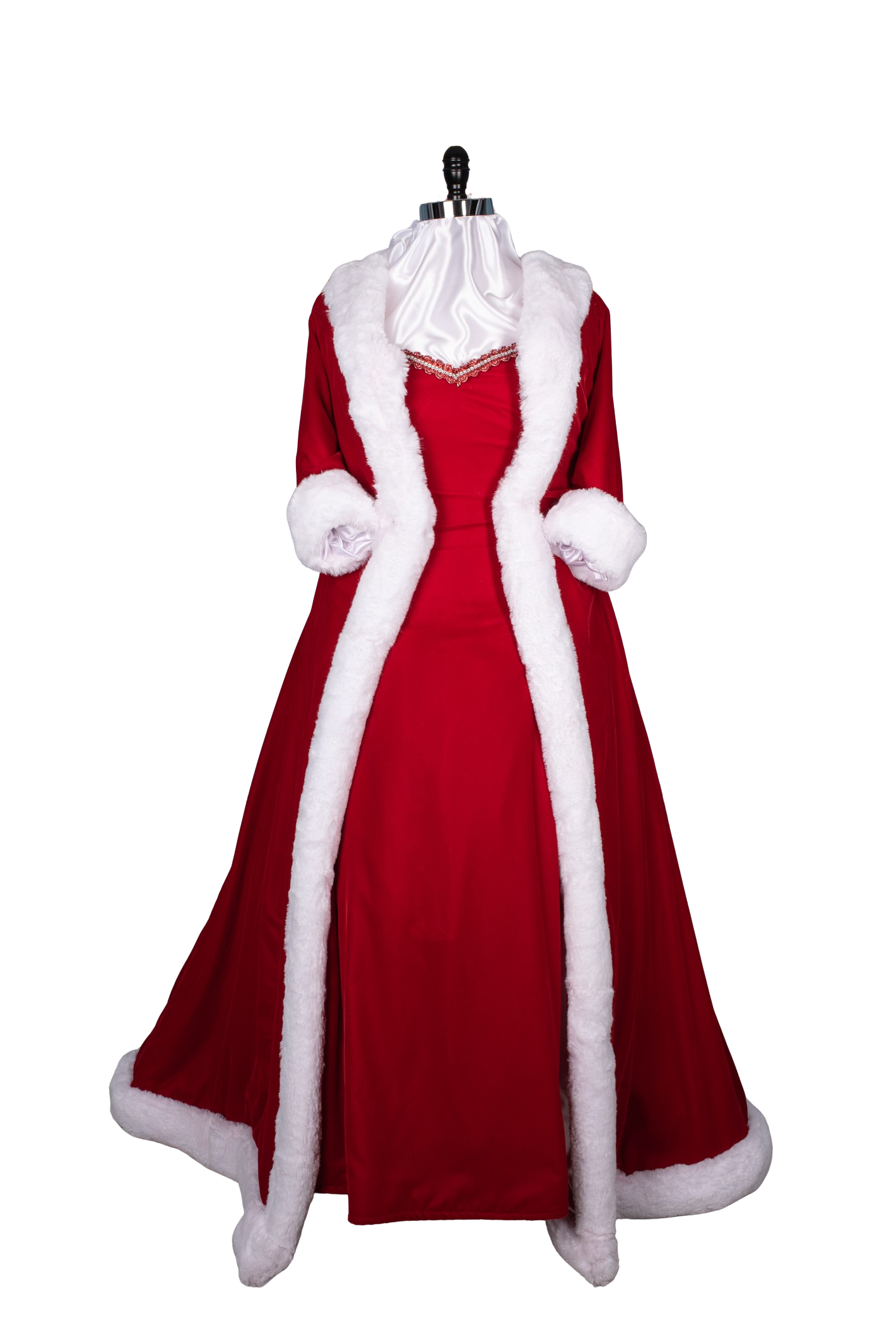 White Christmas Mrs Claus Gown Velvet Dress